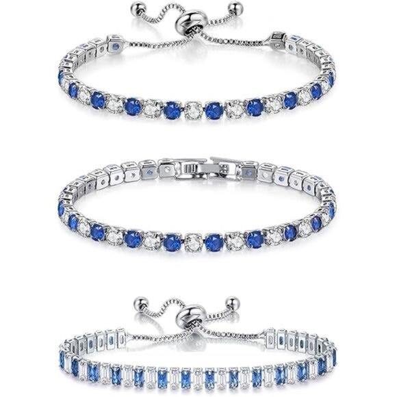 4 Pcs Tennis Bracelet Set - Picture 7 of 7